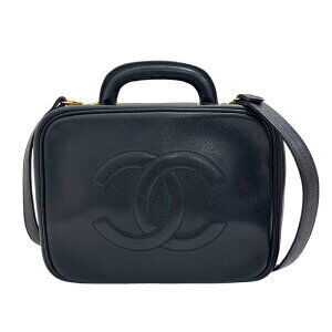 CHANEL Shoulder Bag Handbag Caviar Skin Black